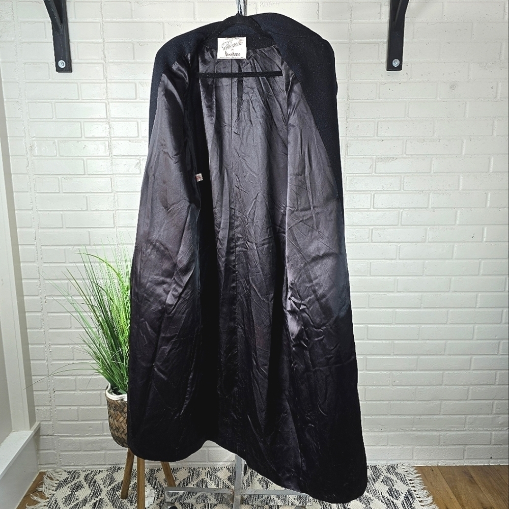 Vintage Neiman Marcus Black 100% Cashmere Long Coat size Medium Large - Picture 10 of 16